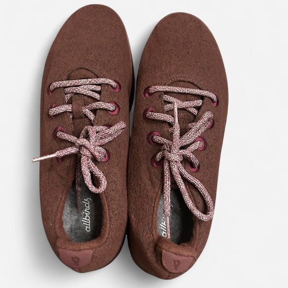 Allbirds Men's Brown and Burgundy Trainers - Picture 6 of 7
